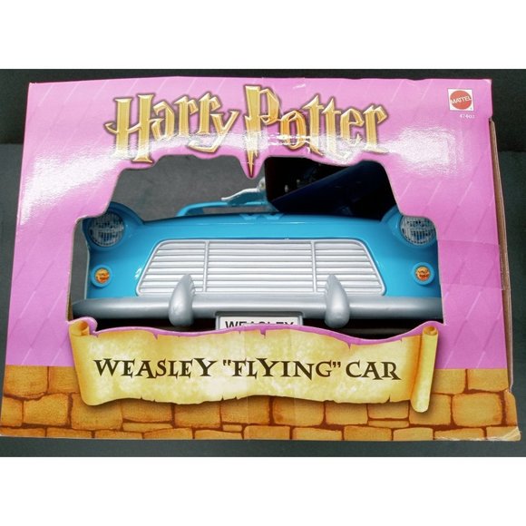 Vintage Harry Potter Weasley Flying Car New Ford Anglia Ron Hermione Owl Mattel - Picture 3 of 12